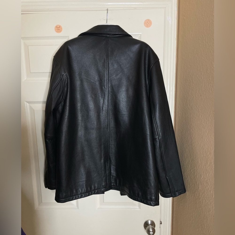 New Old Stock Vintage Guess Men's leather jacket. GUESS Medium‌‌‌‌‌‌‌ - Picture 5 of 10